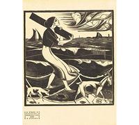 Artery8 Bernard Essers Beach Woman Goats Bw Seascape Large Wall Art Poster Print Thick Paper 18X24 Inch