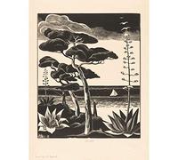 Artery8 Bernard Essers Coast At Saint-Raphael Bw Landscape Premium Wall Art Canvas Print 18X24 Inch