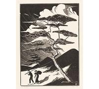 Artery8 Bernard Essers Duinpan Two Figures Bw Landscape Premium Wall Art Canvas Print 18X24 Inch