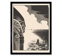 Artery8 Bernard Essers Statue Saint Nicholas Port Treboul Art Print Framed Poster Wall Decor 12x16 inch