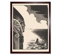 Artery8 Bernard Essers Statue Saint Nicholas Port Treboul Art Print Framed Poster Wall Decor 12x16 inch