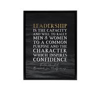 Artery8 Bernard Montgomery Leadership Quote Framed Canvas Wall Art Print in Grey | Size: W12" x H16" Artery8 Grey W12" x H16"