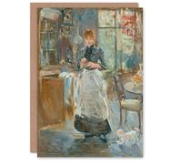Artery8 Berthe Morisot Art Card In the Dining Room Oil Painting Artery8 Multicolor