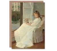 Artery8 Berthe Morisot Art Card Portrait of Sister at a Window Blank Greeting Card