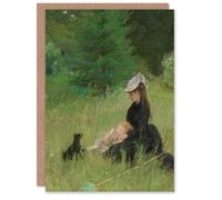 Artery8 Berthe Morisot Personalised Art Card Mother Child and Dog In the Park