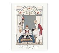 Artery8 Between Two Flames Czech Fashion XL Wall Art Poster Print 24X32 Artwork By Barbier : Romantic Fashion Artwork Ideal For Bedroom Or Hallway Capturing Elegance Drama And Vintage Allure