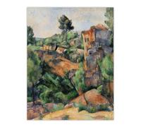 Artery8 Bibemus Quarry Cubist Landscape By Paul Cezanne Large Wall Art Print 18X24 : Cubist landscape evoking structure and movement, perfect for study or creative workspace