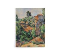 Artery8 Bibemus Quarry Cubist Landscape Paul Cezanne Canvas Wall Art Print | Size: W24" x H32" Artery8 Multicolor W24" x H32"