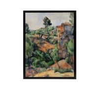 Artery8 Bibemus Quarry Cubist Landscape Paul Cezanne Framed Canvas Wall Art | Size: W18" x H24" Artery8 Multicolor W18" x H24"