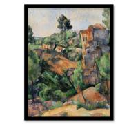 Artery8 Bibemus Quarry Cubist Landscape Paul Cezanne Framed Wall Art Print 12X16"
