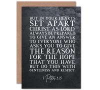 Artery8 Bible Card 1 Peter 3:15 Set Apart Christ As Lord Christian Bible Verse Card Artery8 Multicolor