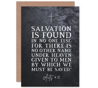 Artery8 Bible Card Acts 4:12 Salvation is Found In No One Else Christian Bible Verse Card Artery8 Multicolor