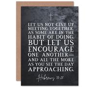 Artery8 Bible Card Hebrews 10:25 Let Us Encourage One Another Christian Bible Verse Card Artery8 Multicolor