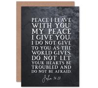 Artery8 Bible Card John 14:27 Peace I leave With You Peace I Give You Christian Bible Verse Card Artery8 Multicolor