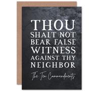 Artery8 Bible Card Ten Commandments Thou Shalt Not Bear False Witness Christian Bible Verse Card Artery8 Multicolor
