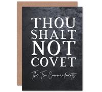 Artery8 Bible Card Ten Commandments Thou Shalt Not Covet Christian Bible Verse Card Artery8 Multicolor