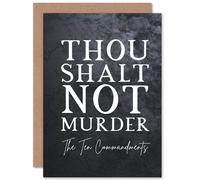 Artery8 Bible Card Ten Commandments Thou Shalt Not Murder Christian Bible Verse Card Artery8 Multicolor