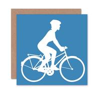 Artery8 Bicycle Silhouette Art Blank Just to Say Card Artery8 Multicolor