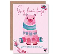 Wee Blue Coo Big Bear Hugs - Happy Mothers Day Card CP3209
