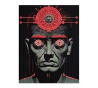 Big Brother Is Watching You George Orwell 1984 Artwork Extra Large XL Unframed Wall Art Poster Print Artery8 Multi W24 inch x H32 inch