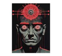 Big Brother Is Watching You George Orwell 1984 Artwork Extra Large XL Unframed Wall Art Poster Print Artery8 Multi W24 inch x H32 inch
