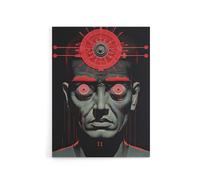Artery8 Big Brother Is Watching You George Orwell Canvas Wall Art Print in Red | Size: W12" x H16" Artery8 Red W12" x H16"