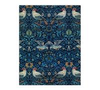 Artery8 Birds & Flowers Blue Pattern Vintage Wall Art Print W. Morris | Size: W24" x H32" Artery8 Blue W24" x H32"