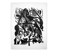 Artery8 Birth of the Wolves Abstract Franz Marc Vintage Wall Art Print Poster in White | Size: W12" x H16" Artery8 White W12" x H16"