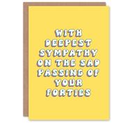 Artery8 Birthday Card 50 Sad Passing Forties Sympathy Fun Funny Happy Joke Humour Her Woman Sister Friend Girlfriend Greeting Card