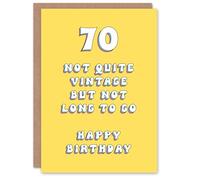Artery8 Birthday Card 70th Not Vintage Yet Fun Funny Happy Joke Humour For Her Gran Sister Niece Daughter Wife Woman Greeting Card