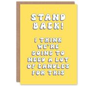 Artery8 Birthday Card A Lot Of Candles Stand Back Fun Funny Happy Joke Humour For Her Gran Sister Niece Daughter Wife Woman Greeting Card