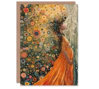 Artery8 Birthday Card Abstract Klimt Style Pregnant Woman Mother Nature For Her Gran Sister Niece Daughter Wife Woman Greeting Card