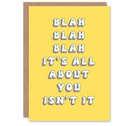 Artery8 Birthday Card All About You Sarcastic Fun Funny Happy Joke Humour For Her Gran Sister Niece Daughter Wife Woman Greeting Card
