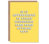 Artery8 Birthday Card Care Home Options Fun Funny Happy Joke Humour For Mum Mam Mother Mummy Greeting Card