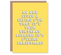 Artery8 Birthday Card Christmas Birthday Irony Fun Funny Happy Joke Humour Her Woman Sister Friend Girlfriend Greeting Card