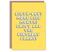 Artery8 Birthday Card Enjoy Birth Month Plans Fun Funny Happy Joke Humour For Her Gran Sister Niece Daughter Wife Woman Greeting Card