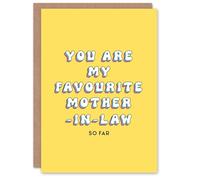 Artery8 Birthday Card Favourite Mother In Law So Far Fun Funny Happy Joke Humour For Her Woman Greeting Card