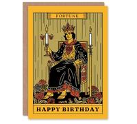 Artery8 Birthday Card Fortune Tarot Card Magic Pagan Mystical Deck For Her Gran Sister Niece Daughter Wife Woman Greeting Card