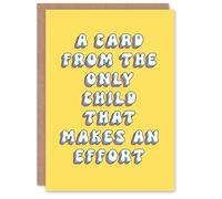 Artery8 Birthday Card From the Child that Makes Effort Fun Funny Humour Joke For Mum Greeting Card