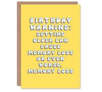 Artery8 Birthday Card Getting Older Memory Loss Fun Funny Happy Joke Humour For Her Gran Sister Niece Daughter Wife Woman Greeting Card