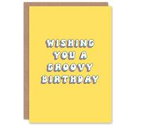 Artery8 Birthday Card Groovy Wishes For Her Gran Sister Niece Daughter Wife Woman Greeting Card
