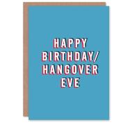 Artery8 Birthday Card Happy Hangover Eve For Him Man Male Friend Greeting Card Fun Funny Humour Joke