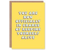 Artery8 Birthday Card In Charge of Staying Alive Fun Funny Happy Joke Humour For Daughter Greeting Card