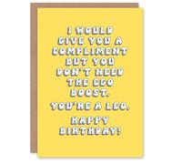 Artery8 Birthday Card Leo Don't Need Ego Boost Fun Funny Happy Joke Humour For Her Gran Sister Niece Daughter Wife Woman Greeting Card