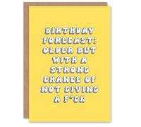 Artery8 Birthday Card Older But Don't Give A F*ck Fun Funny Happy Joke Humour For Her Gran Sister Niece Daughter Wife Woman Greeting Card