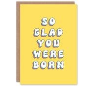 Artery8 Birthday Card So Glad You Were Born For Her Gran Sister Niece Daughter Wife Woman Greeting Card