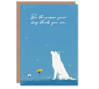 Artery8 Birthday Card The Person Your Dog Thinks Sweet Husky Blue Sky For Her Gran Sister Niece Daughter Wife Woman Greeting Card