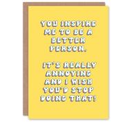 Artery8 Birthday Card You Are Inspirational Stop That Fun Funny Happy Joke Humour For Her Gran Sister Niece Daughter Wife Woman Greeting Card