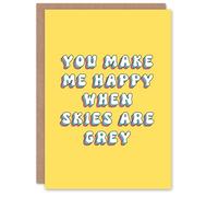 Artery8 Birthday Card You Make Me Happy Sincere For Her Gran Sister Niece Daughter Wife Woman Greeting Card