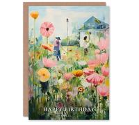Artery8 Birthday Greeting Card Flower Garden Gardening Painting For Her